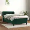 Image de Sommier À Lattes De Lit Avec Matelas Vert Foncé 90x190 Cm Vidaxl