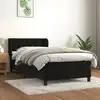 Image de Sommier À Lattes De Lit Et Matelas Noir 80x200 Cm Velours Vidaxl