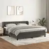 Image de Sommier À Lattes De Lit Et Matelas Gris Foncé 180x200cm Velours Vidaxl