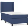 Image de Sommier À Lattes De Lit Avec Matelas Bleu 80x200 Cm Tissu Vidaxl