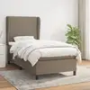 Image de Sommier À Lattes De Lit Avec Matelas Taupe 100x200 Cm Tissu Vidaxl