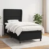 Image de Sommier À Lattes De Lit Et Matelas Noir 80x200 Cm Tissu Vidaxl