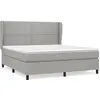 Image de Sommier À Lattes De Lit Avec Matelas Gris Clair 180x200cm Tissu Vidaxl