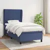 Image de Sommier À Lattes De Lit Avec Matelas Bleu 90x200 Cm Tissu Vidaxl