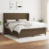 Image de Sommier À Lattes De Lit Avec Matelas Marron Foncé 180x200 Cm Vidaxl