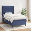 Image de Sommier À Lattes De Lit Avec Matelas Bleu 80x200 Cm Tissu Vidaxl