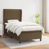 Image de Sommier À Lattes De Lit Avec Matelas Marron Foncé 80x200 Cm Vidaxl