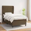 Image de Sommier À Lattes De Lit Avec Matelas Marron Foncé 100x200 Cm Vidaxl