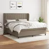 Image de Sommier À Lattes De Lit Avec Matelas Taupe 160x200 Cm Tissu Vidaxl