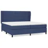 Image de Sommier À Lattes De Lit Avec Matelas Bleu 200x200 Cm Tissu Vidaxl