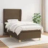 Image de Sommier À Lattes De Lit Avec Matelas Marron Foncé 80x200 Cm Vidaxl