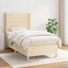 Image de Sommier À Lattes De Lit Et Matelas Crème 90x190 Cm Tissu Vidaxl
