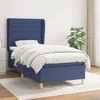 Image de Sommier À Lattes De Lit Avec Matelas Bleu 90x190 Cm Tissu Vidaxl