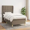 Image de Sommier À Lattes De Lit Avec Matelas Taupe 90x190 Cm Tissu Vidaxl
