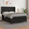 Image de Sommier À Lattes De Lit Avec Matelas Noir 140x190 Cm Similicuir Vidaxl