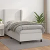 Image de Sommier À Lattes De Lit Avec Matelas Blanc 100x200cm Similicuir Vidaxl