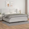Image de Sommier À Lattes De Lit Avec Matelas Blanc 200x200cm Similicuir Vidaxl