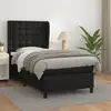 Image de Sommier À Lattes De Lit Avec Matelas Noir 80x200cm Similicuir Vidaxl