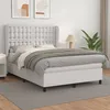 Image de Sommier À Lattes De Lit Avec Matelas Blanc 140x200cm Similicuir Vidaxl
