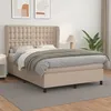 Image de Sommier À Lattes De Lit Avec Matelas Cappuccino 140x200 Cm Vidaxl