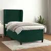Image de Sommier À Lattes De Lit Avec Matelas Vert Foncé 90x200 Cm Vidaxl