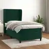 Image de Sommier À Lattes De Lit Avec Matelas Vert Foncé 100x200 Cm Vidaxl