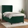 Image de Sommier À Lattes De Lit Avec Matelas Vert Foncé 90x200 Cm Vidaxl