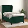 Image de Sommier À Lattes De Lit Avec Matelas Vert Foncé 100x200 Cm Vidaxl