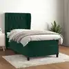 Image de Sommier À Lattes De Lit Avec Matelas Vert Foncé 90x190 Cm Vidaxl