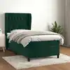 Image de Sommier À Lattes De Lit Avec Matelas Vert Foncé 90x200 Cm Vidaxl