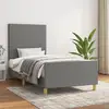 Image de Cadre De Lit Sans Matelas Gris Foncé 80x200 Cm Tissu Vidaxl
