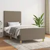 Image de Cadre De Lit Sans Matelas Taupe 90x190 Cm Tissu Vidaxl