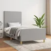 Image de Cadre De Lit Sans Matelas Gris Clair 90x200 Cm Tissu Vidaxl