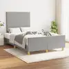 Image de Cadre De Lit Sans Matelas Gris Clair 120x200 Cm Tissu Vidaxl