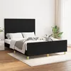 Image de Cadre De Lit Sans Matelas Noir 140x200 Cm Tissu Vidaxl