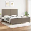 Image de Cadre De Lit Sans Matelas Taupe 180x200 Cm Tissu Vidaxl