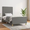 Image de Cadre De Lit Sans Matelas Gris Foncé 90x190 Cm Tissu Vidaxl
