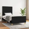 Image de vidaXL Cadre de lit avec tête de lit Noir 90x190 cm Tissu3124938
