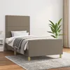 Image de Cadre De Lit Sans Matelas Taupe 90x200 Cm Tissu Vidaxl