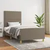 Image de Cadre De Lit Sans Matelas Taupe 100x200 Cm Tissu Vidaxl
