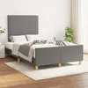 Image de Cadre De Lit Sans Matelas Gris Foncé 120x200 Cm Tissu Vidaxl