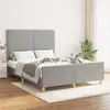 Image de Cadre De Lit Sans Matelas Gris Clair 140x200 Cm Tissu Vidaxl