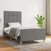 Image de Cadre De Lit Sans Matelas Gris Foncé 80x200 Cm Tissu Vidaxl