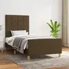 Image de Cadre De Lit Sans Matelas Marron Foncé 80x200 Cm Tissu Vidaxl