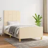Image de Cadre De Lit Sans Matelas Crème 90x190 Cm Tissu Vidaxl