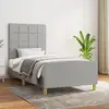 Image de Cadre De Lit Sans Matelas Gris Clair 90x200 Cm Tissu Vidaxl