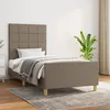 Image de Cadre De Lit Sans Matelas Taupe 90x200 Cm Tissu Vidaxl