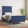 Image de Cadre De Lit Sans Matelas Bleu 90x200 Cm Tissu Vidaxl