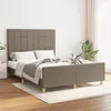 Image de Cadre De Lit Sans Matelas Taupe 140x190 Cm Tissu Vidaxl