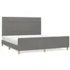 Image de Vidaxl cadre de lit sans matelas gris foncé 160x200 cm tissu